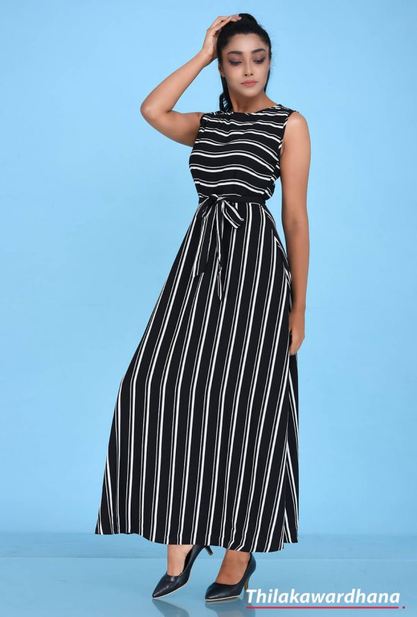 TW10091-Striped-Printed-Dress-Thilakawardhana-Sri-Lanka