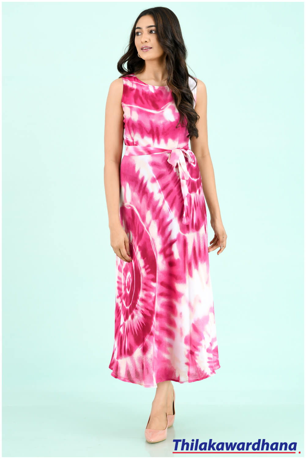 Pink Marshmello Tie & Dye Organza Dress – USA Aachho