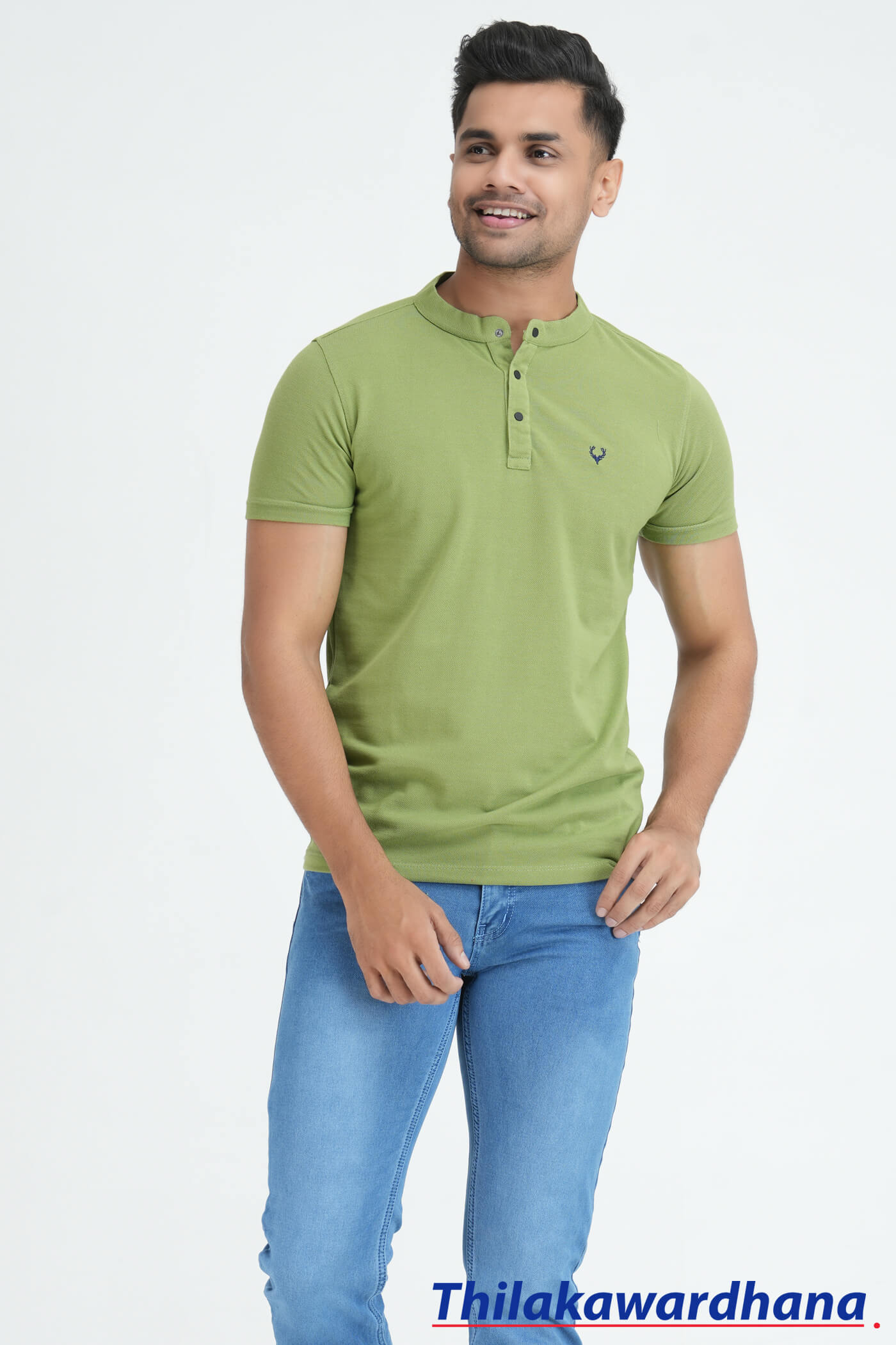 iQ2 Chinese Collar Men's Long Sleeve Linen Shirt – Thilakawardhana