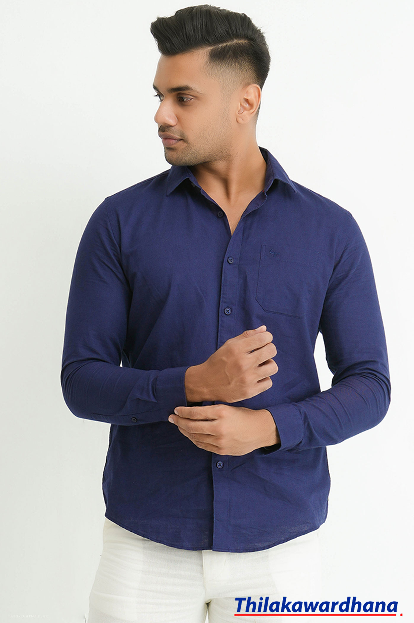 iQ2 Long Sleeve Linen Shirt – Thilakawardhana